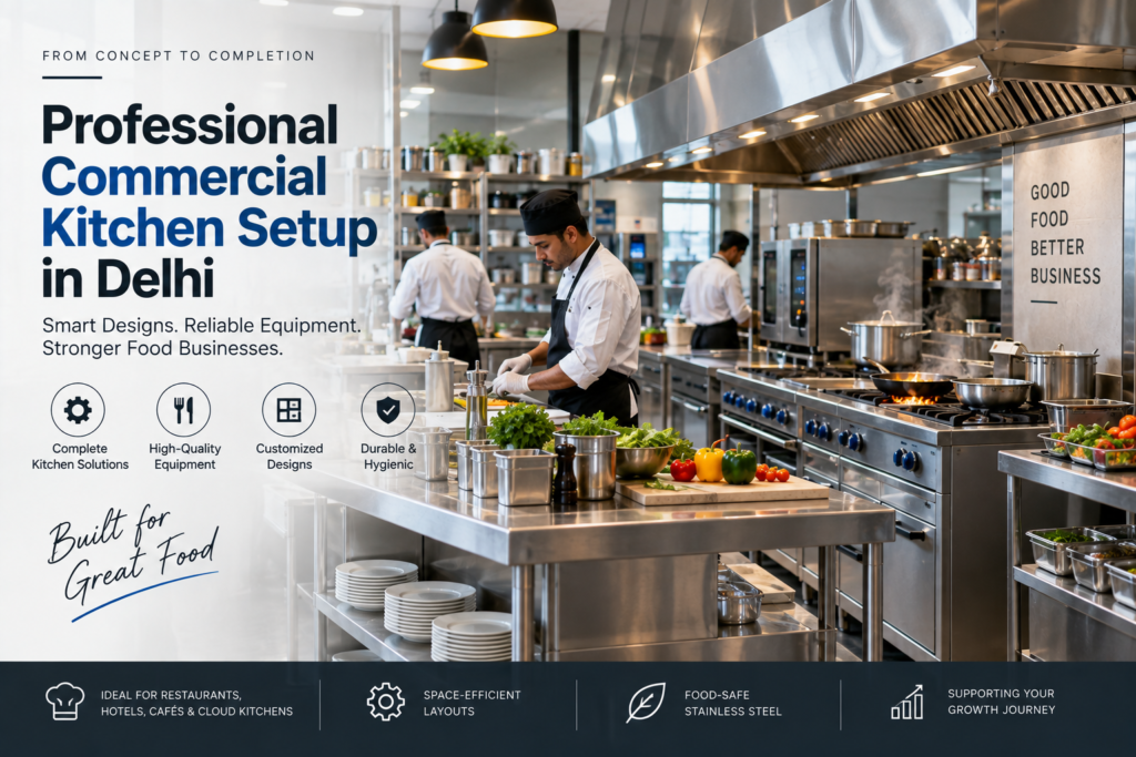 professional kitchen setup in Delhi